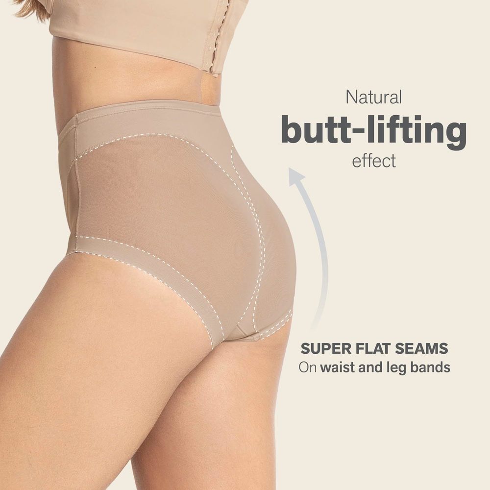 Leonisa Invisible High Waisted Tummy Control Underwear Shapewear Panties XXL - Picture 3 of 8